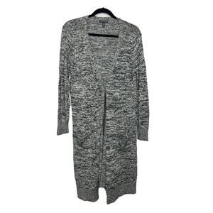Eileen Fisher 100% Silk Duster Cardigan Sweater Gray Knit Women’s Medium